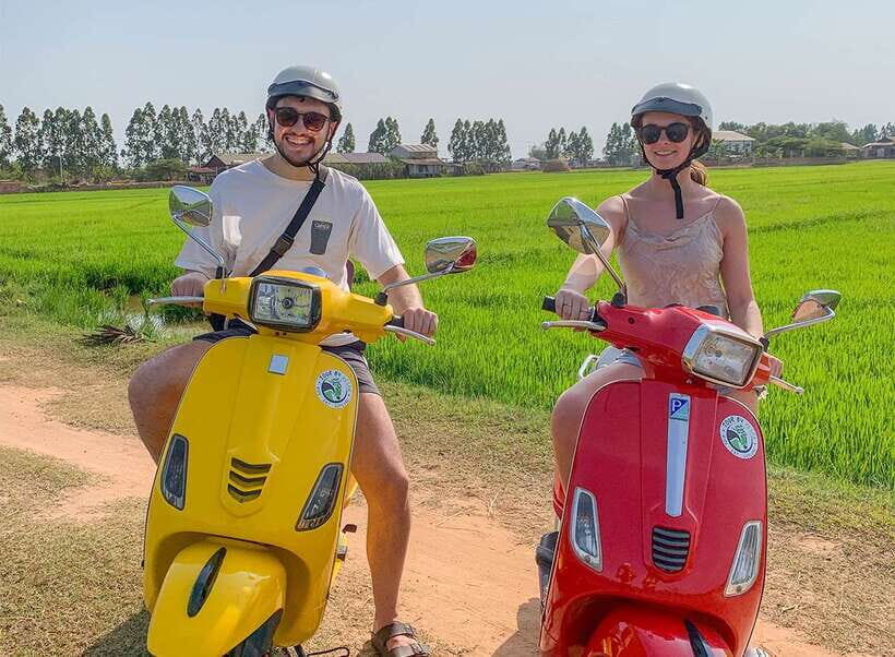 Floating Village Sunset boat Vespa Tour / Tuk Tuk Available - Siem Reap countryside by Vespa: views plus a Khmer snack stop
