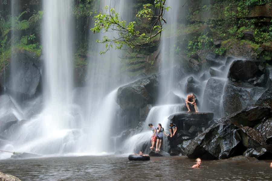 Kulen Waterfall: Rise and Shine with Cliff, Village w/ Guide - River of a Thousand Shiva Lingas: Why This Stop Feels Different