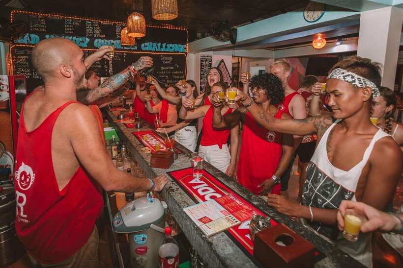 Mad Monkey Siem Reap Pub Crawl - Group vibe: meeting people from different countries