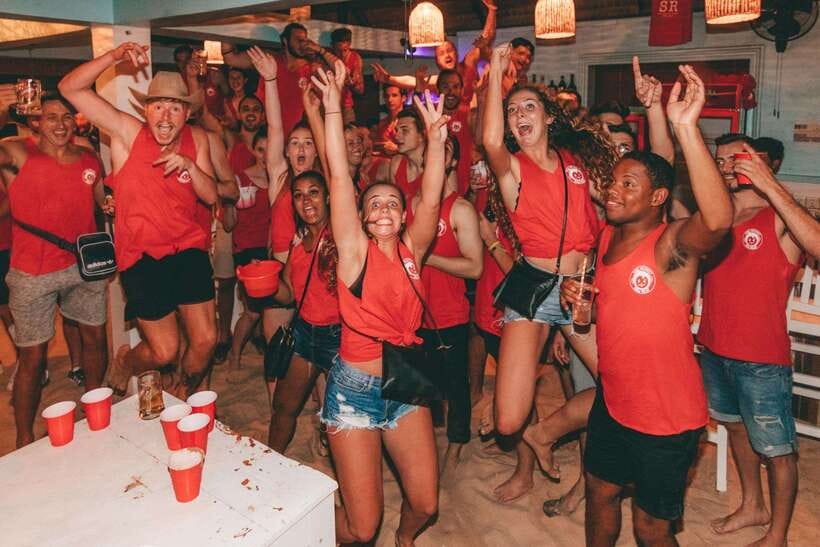 Mad Monkey Siem Reap Pub Crawl - The 7:30 PM start at Mad Monkey Canopy Bar