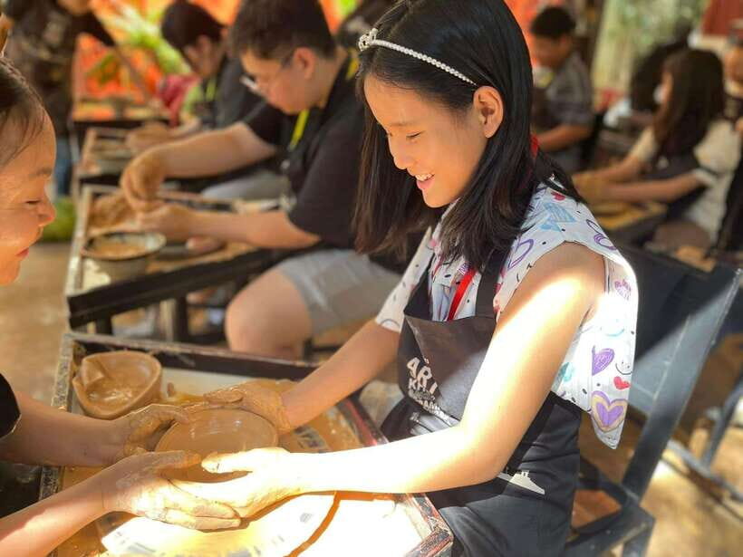Pottery Classes Siem Reap with Pick up Drop off - Decorating Your Piece With Khmer Carvings