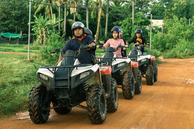 Quad Bike Ride Explore the Countryside - Countryside Sights: Villages, Buffalo Grazing, and Rice Paddies at Sunset