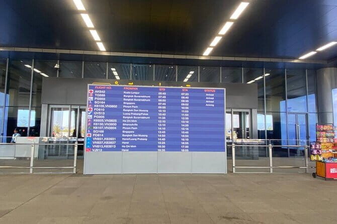 Transfer from Hotels in Siem Reap City to Siem Reap Airport - Airport arrival at SAI: what to expect when you land on time